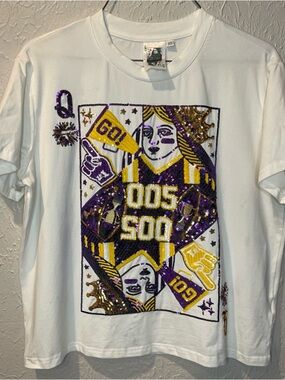 Queen of Sparkles XS T-shirt LSU University Gameday shirt